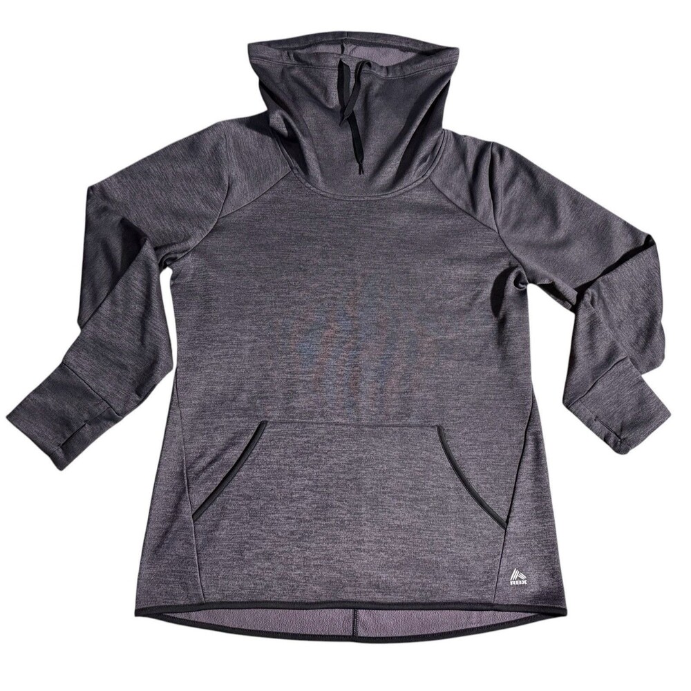RBX PERFORMANCE Workout Top Long Sleeve Size L Active in Dark Gray Turtleneck
